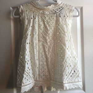White lace James Coviello tank